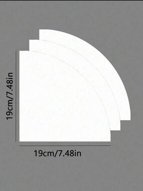 3-piece white corner floating wall shelves (19 cm)